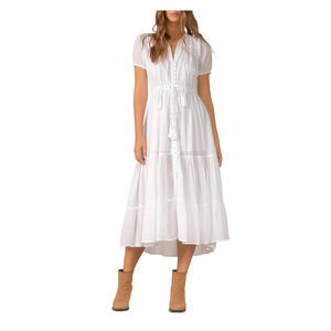 NWT $98 Elan Tiered Cotton Dress